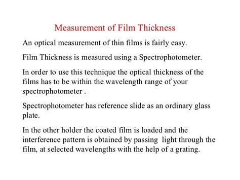 thickness measurement of thin films ppt|thin film thickness formula.